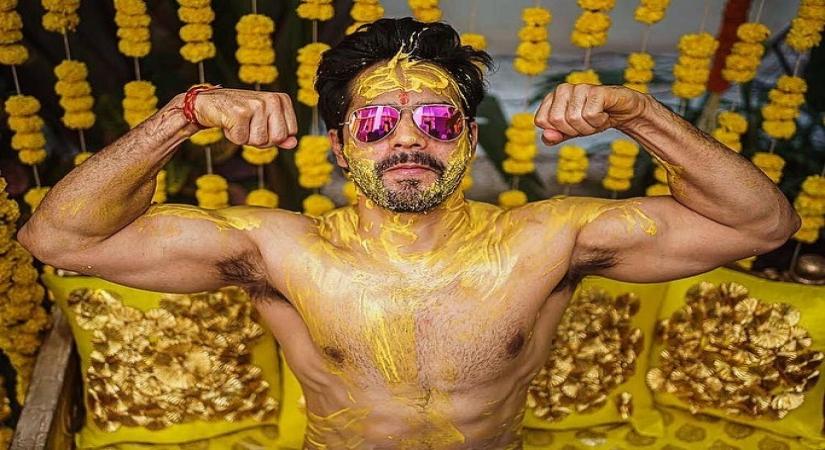 Varun Dhawan shares moments from Haldi ceremony.(photo:Instagram)