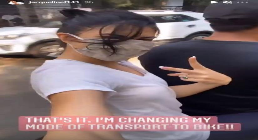 Actress Jacqueline Fernandez thoroughly enjoyed herself during a bike ride, and on Wednesday took to Instagram Stories to share how much she enjoyed riding a bike.