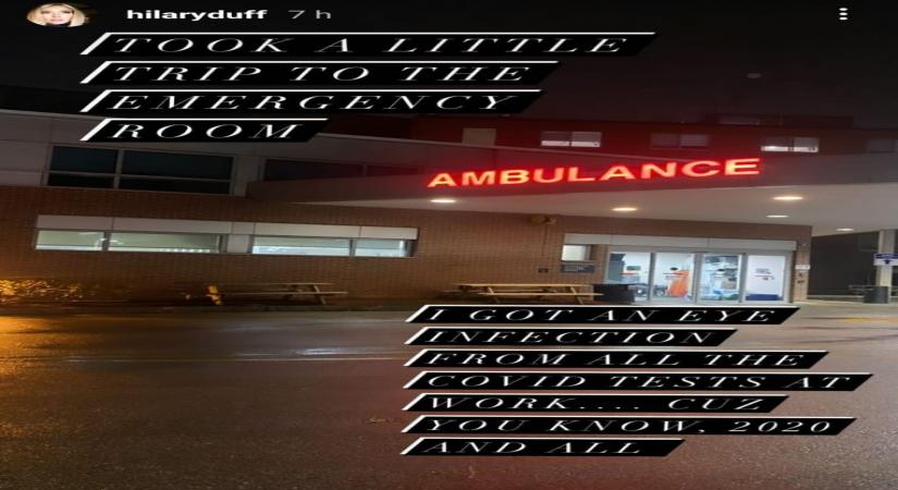 Hilary Duff: I got an eye infection from all the Covid tests. (photo:instagram)