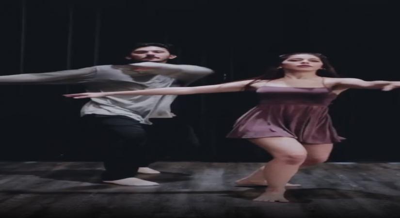 Bollywood actress set temperatures soaring on Thursday with her dance moves on the title track of Kalank.