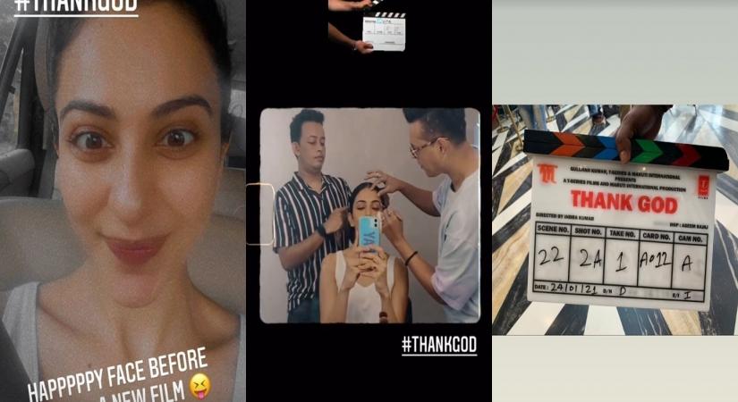 Rakul Preet begins shoot for 'Thank God'.(photo:Instagram)