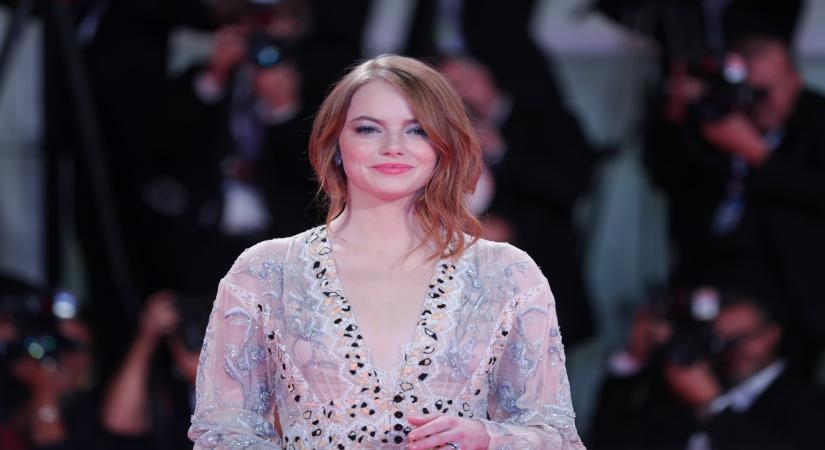 Stork visits Emma Stone
