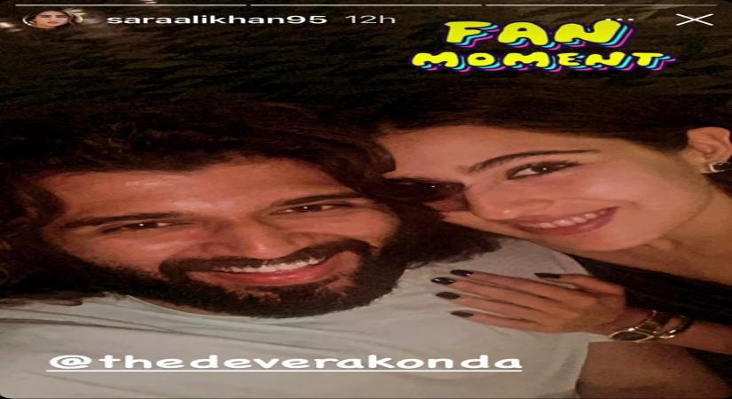 Sara Ali Khan has a 'fan moment' with Vijay Deverakonda (Credit: Instagram)