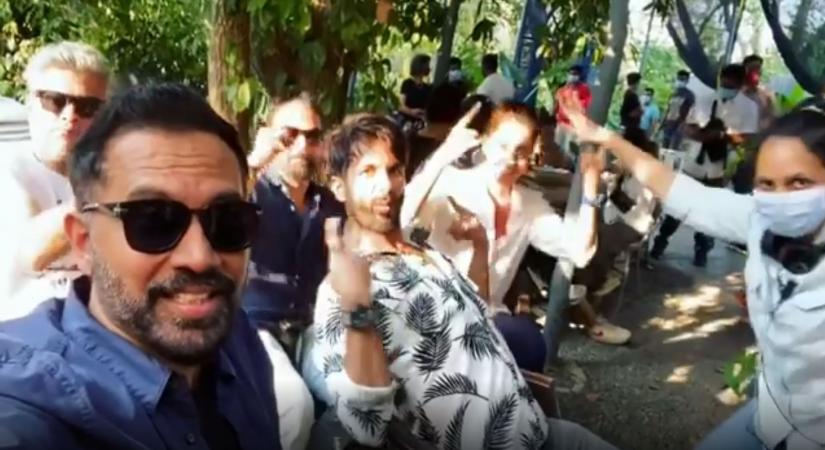 Actor Shahid Kapoor on Thursday gave his fans a glimpse of his fun side when he posted a video along with directors Raj and Dk, doing their own version of Yashraj Mukhate's viral Pawri mash-up. (Instagram)