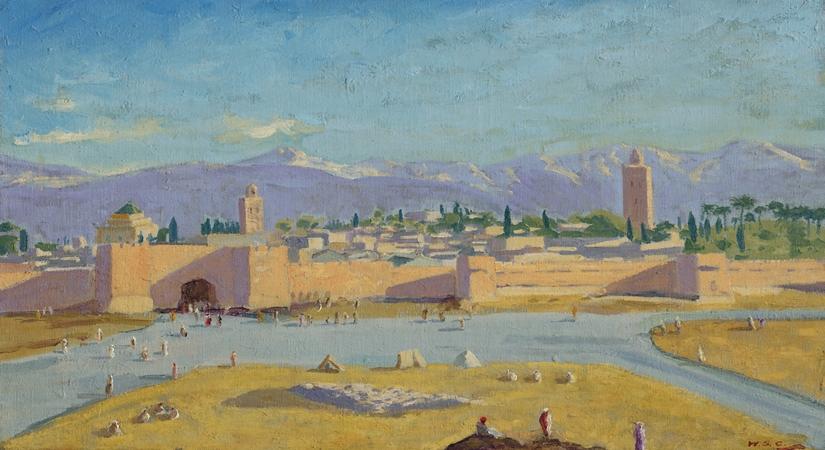 Sir Winston Churchill, Tower of the Koutoubia Mosque, oil on canvas, 45.7 x 61 cm, Painted in January 1943, Estimate: £1,500,000-2,500,000