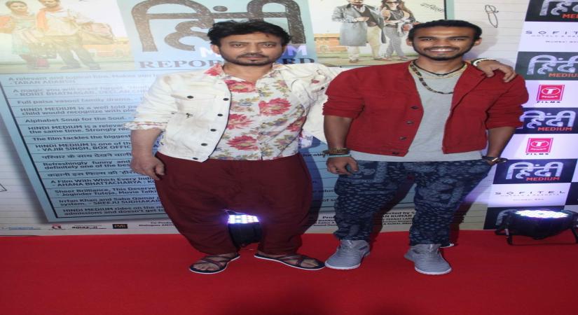 Babil finds 'baba' Irrfan Khan's 'Book Of Eli'. (Photo: IANS)