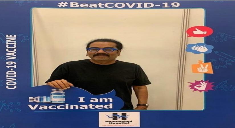 Hariharan gets his first dose of Covid vaccine