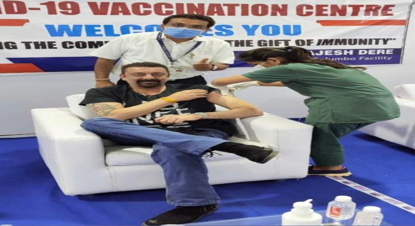 Sanjay Dutt gets first shot of Covid vaccine