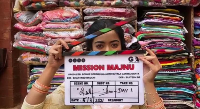 Actress Rashmika Mandanna joined co-star Sidharth Malhotra to begin shooting for her debut Hindi film "Mission Majnu" in Lucknow on Friday. The actress will reportedly play a RAW agent in the film. (Instagram)