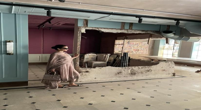 Actress Kangana Ranaut on Monday was at her Bandra office for a meeting, and she tweeted to express that visit left her heartbroken. (twitter)