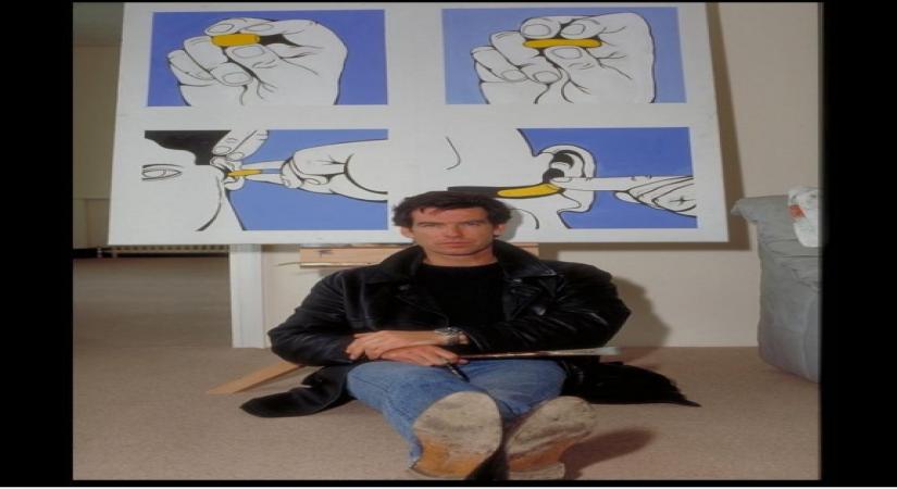 Pierce Brosnan recalls taking art work home from film set.