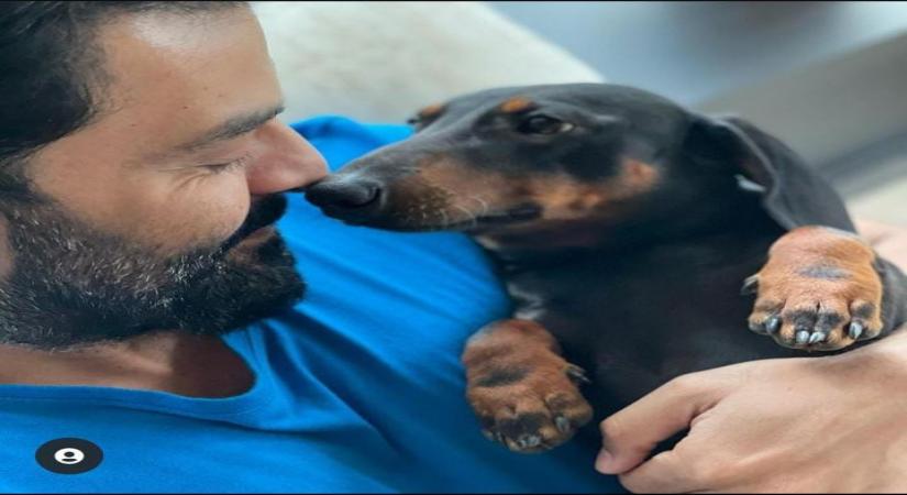 'Daada' Prithviraj posts a pic with pet dog Zorro.