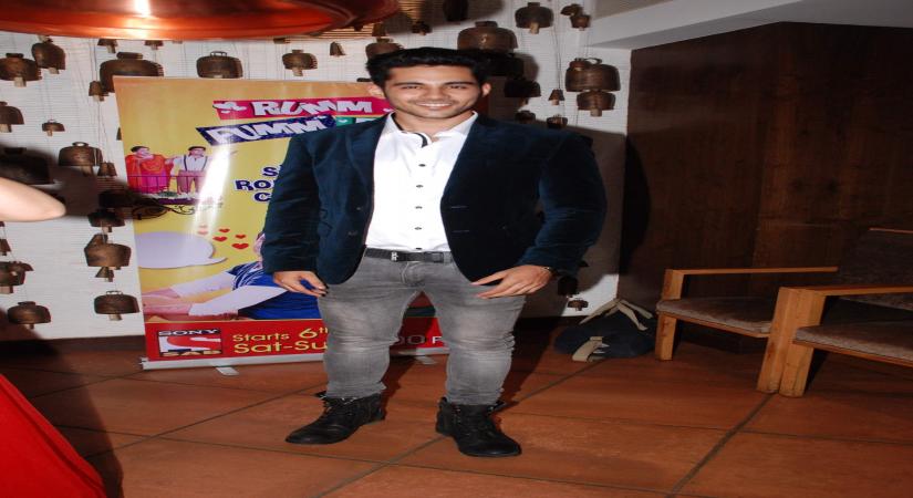 Mumbai: Television actor Abhishek Bajaj during the screening of SAB Tv new silent comedy serial Rumm Pumm Po in Mumbai, on June 5, 2015. (Photo: IANS)