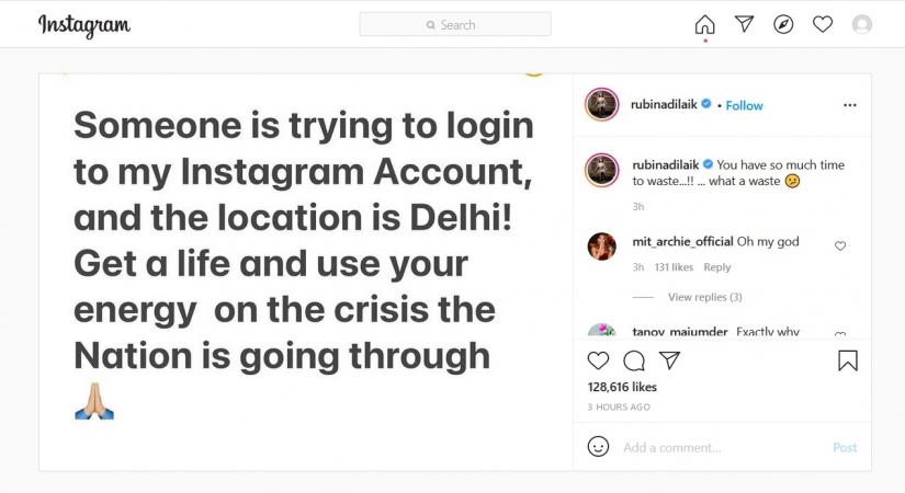 Rubina Dilaik to her hacker: Use your energy on the crisis the nation is going through