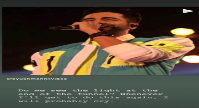 Ayushmann on live gigs: 'Whenever I'll get to do this again, I will probably cry'.(Pic:Instagram)