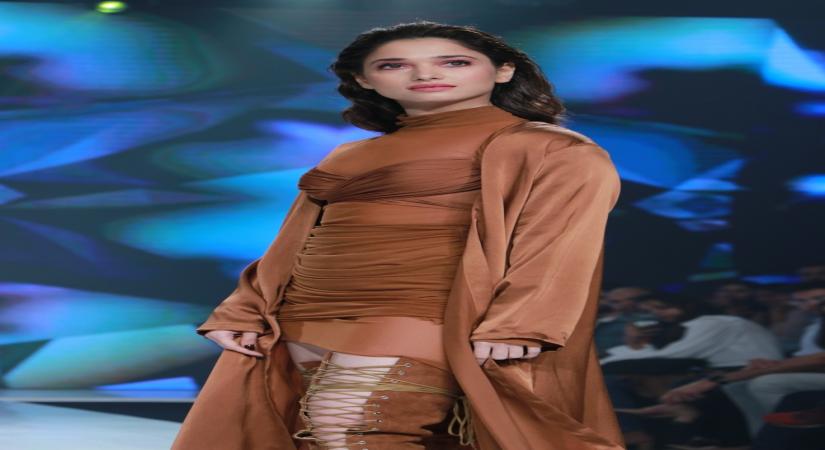 Mumbai: Actress Tamannaah Bhatia walks the ramp on Day 2 of the Bombay Times Fashion Week 2020, in Mumbai on March 14, 2020. (Photo: IANS)
