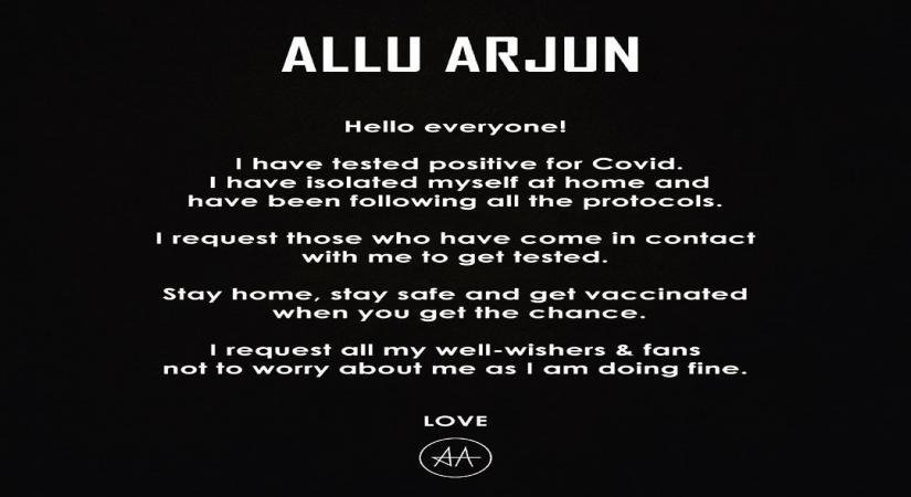 Allu Arjun tests positive for Covid-19(Photo:Instagram )