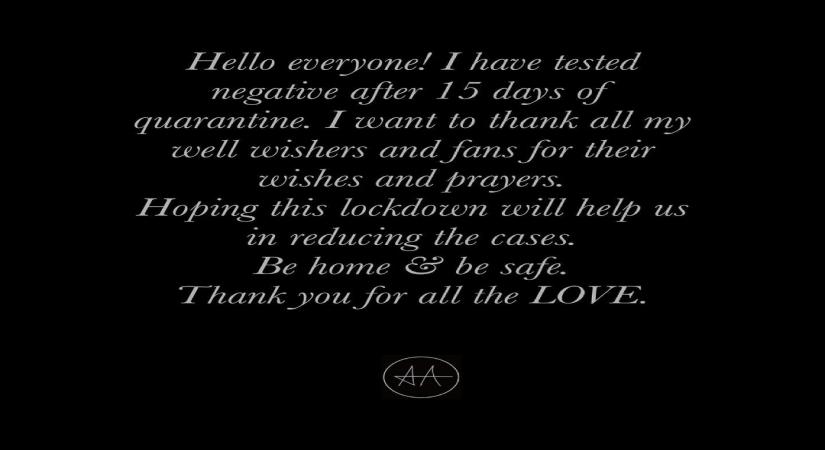 Allu Arjun tests negative for Covid-19.(Photo:Instagram)