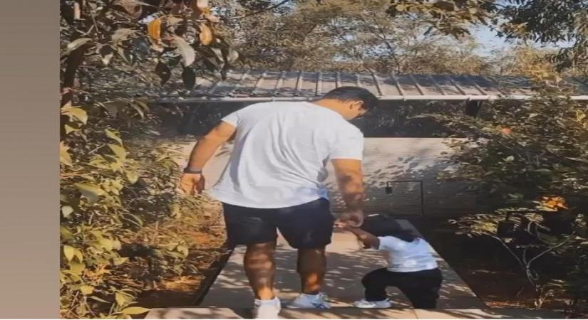 Angad Bedi shares happy photos with daughter after testing negative (photo:Instagram)