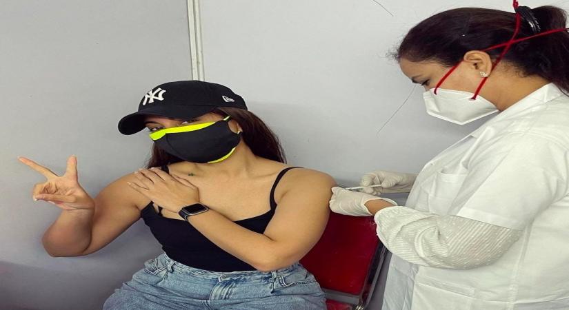 Sonakshi Sinha gets the jab.