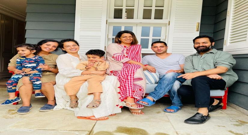 Kangana Ranaut spends time with family after recovering from Covid