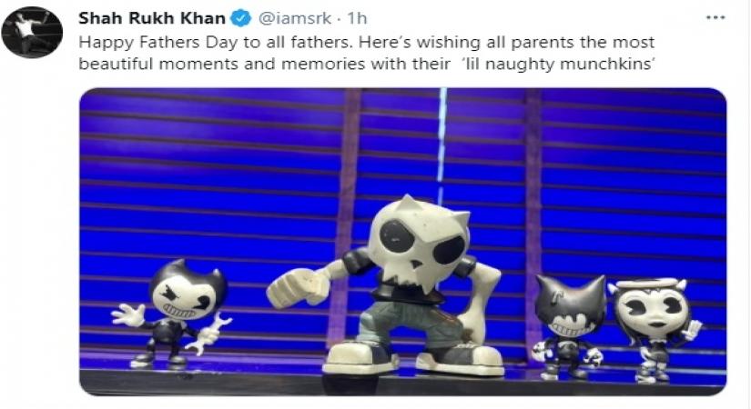Shah Rukh Khan wishes parents the most beautiful moments with 'lil naughty munchkins' ( Credit : Shah Rukh Khan/twitter)