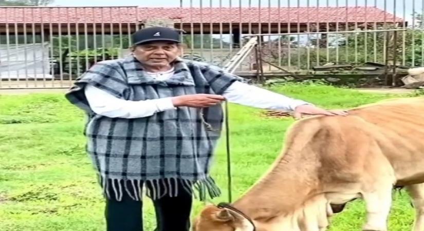 Dharmendra spends time at his Lonavala farmhouse(Photo:Instagram)