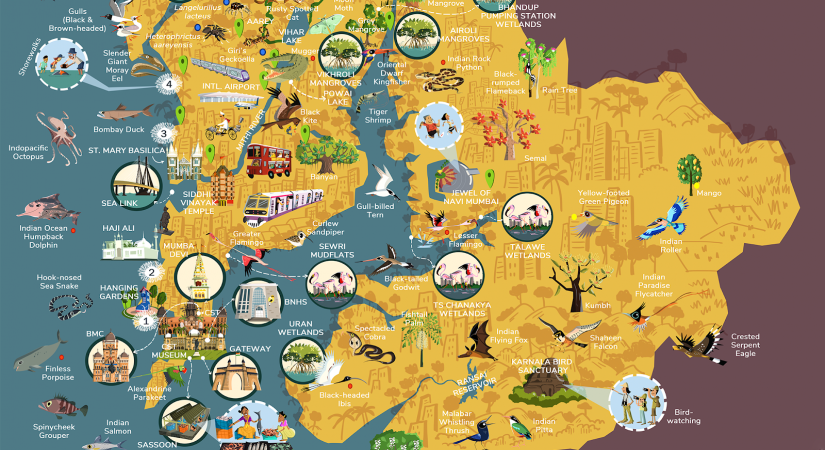 Still from the Interactive Biodiversity Map; Image courtesy of Ministry of Mumbai’s Magic