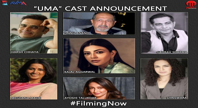 Kajal Aggarwal starts shooting for 'ma' in Kolkata.(photo:Atul mohanTwitter)