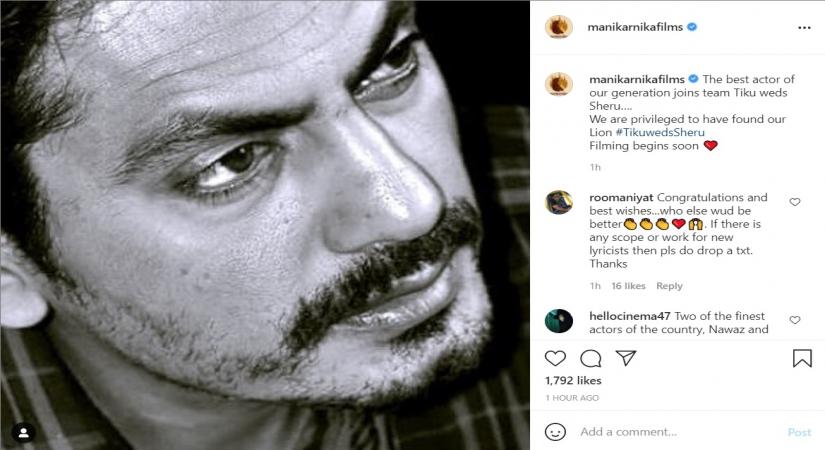 Nawazuddin Siddiqui in Kangana Ranaut's production 'Tiku Weds Sheru'