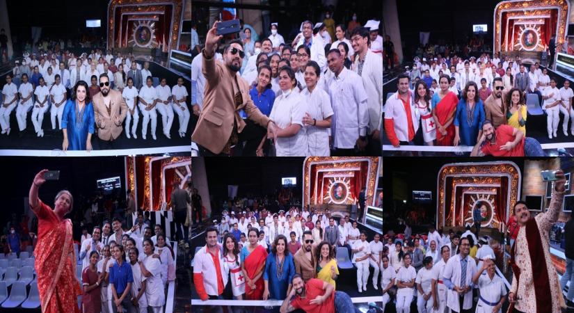 Medical personnel invited on sets of comedy show.