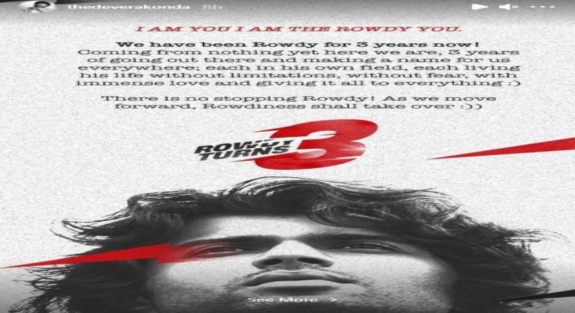 Vijay Deverakonda celebrates 3 years of his fashion brand Rowdy