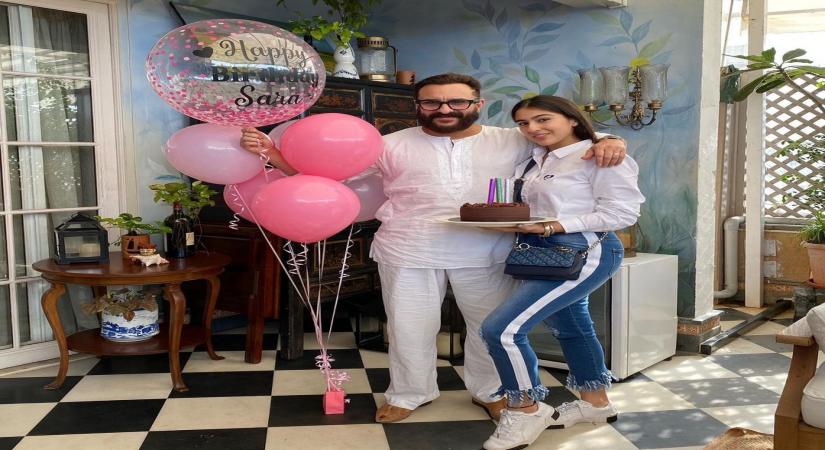 Kareena Kapoor Khan and Sara Ali Khan on Saif's birthday (Photo:Instagram)
