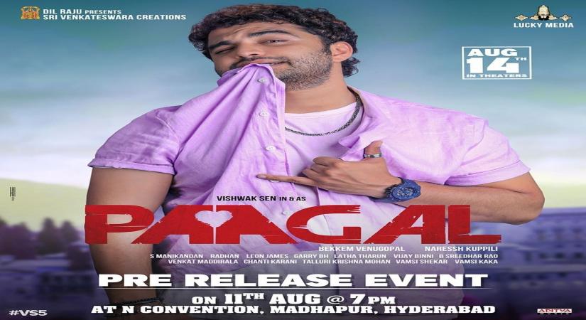 Vishwak Sen releases theatrical trailer of 'Paagal'(PHoto:instagram)
