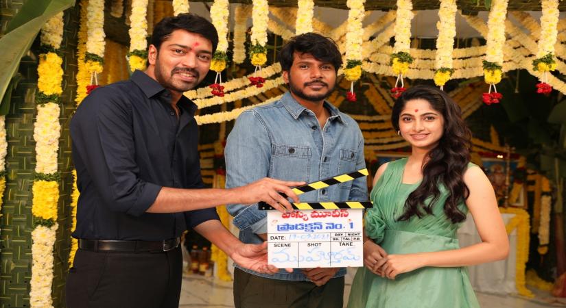 Hyderabad: Sundeep Kishan, VI Anand, Anil Sunkara, Hasya Movies Production No 1 Launched, Regular Shoot From October(Photo: Ramana M/IANS)