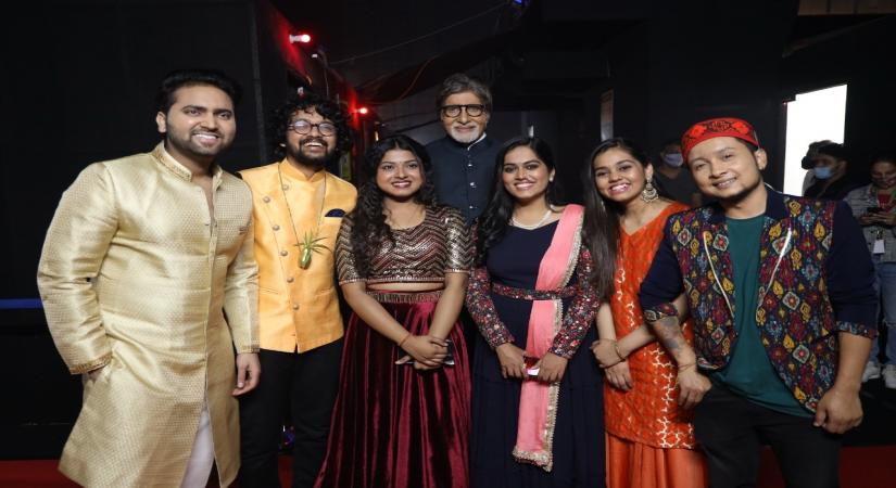 Big B's grace floors 'Indian Idol' winner Pawandeep Rajan.