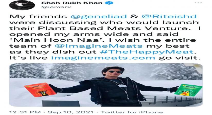 Shahrukh Khan twitted on  Ritesh Deshmukh and Genelia Deshmukh.