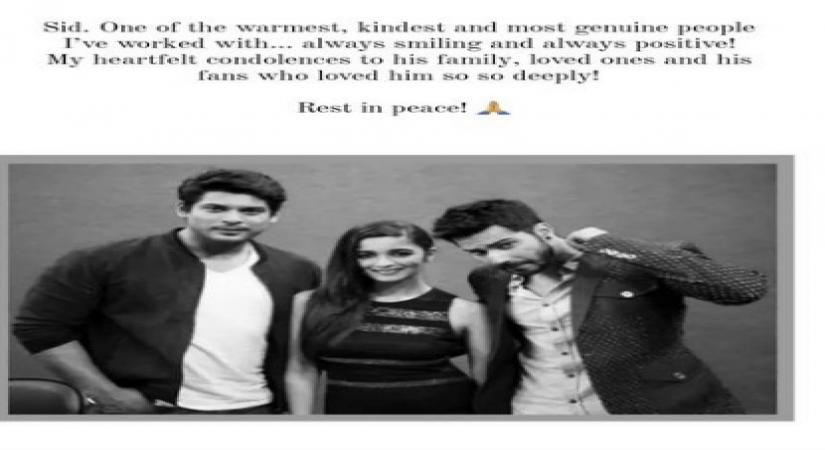 Alia Bhatt pens emotional message remembering Sidharth Shukla. ( Credit : Alia bhatt/instagram)