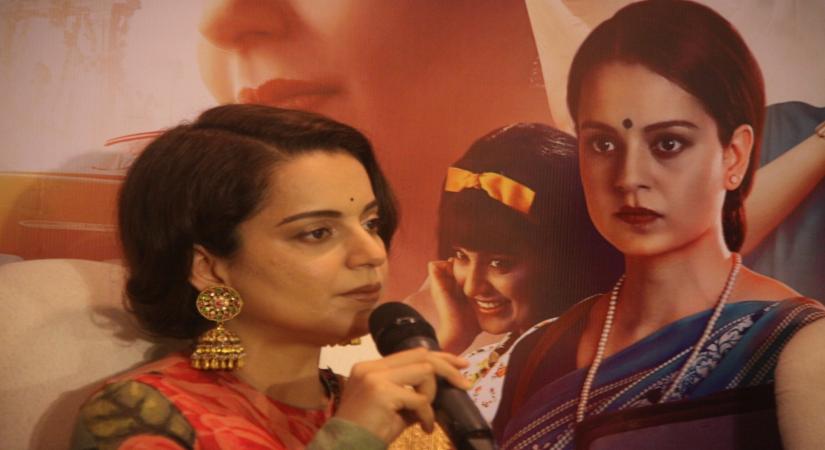 New Delhi : Actress Kangana Ranaut poses for photographers following a press conference on her film 'Thalaivii' in New Delhi on Thursday, September 09, 2021. (Photo: Anupam Gautam/IANS)
