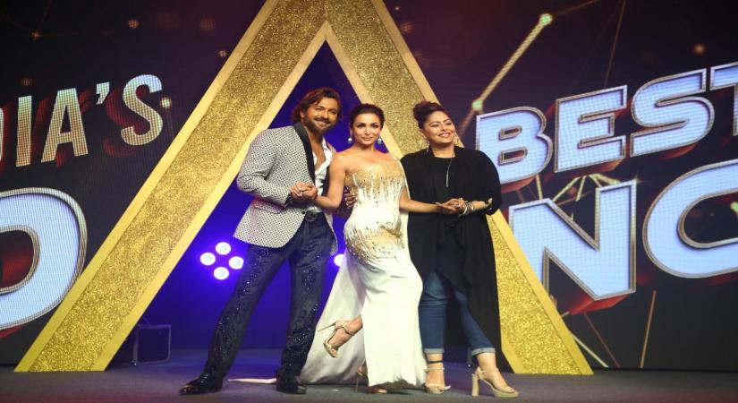 Mumbai : Malaika Arora, Geeta Kapur & Terrence Lewis at Launch Of India's Best Dancer on Saturday, october 09, 2021.(Photo: Sanjay Tiwari/IANS)