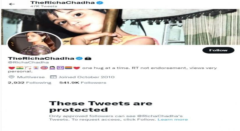 Richa Chadha.(photo:Twitter)