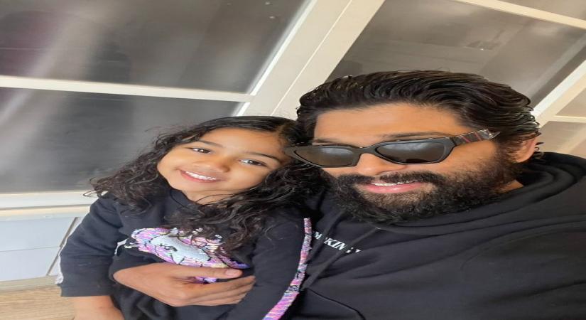 Allu Arjun with daughter Arha.