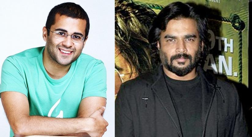 R. Madhavan and Chetan Bhagat.(Photo:wikipedia)