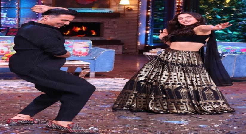 Akshay Kumar praises 'Atrangi Re' co-star Sara Ali Khan on 'The Kapil Sharma Show'.