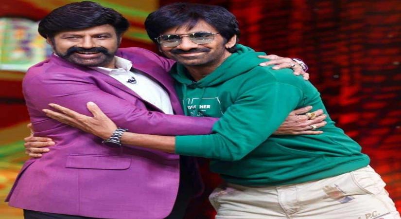 Ravi Teja with Balakrishna.