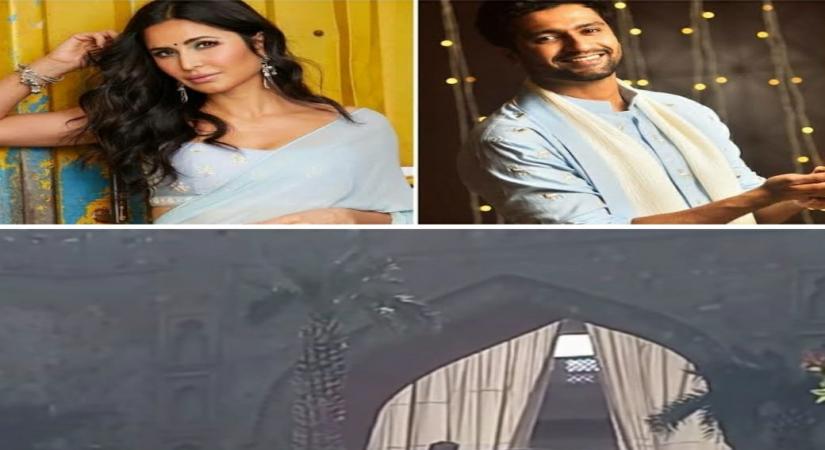'KatVic' wedding: curtains raised at hotel.