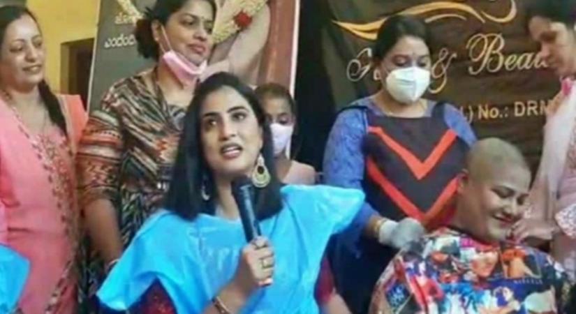 Kannada actress Rishika Raj donates hair to cancer patients, wins hearts.