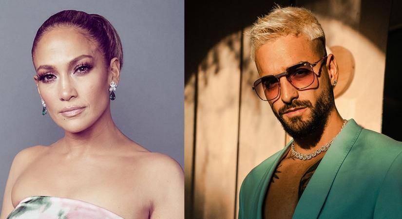 Celebrity actress-singer Jennifer Lopez and Colombian singer Maluma.