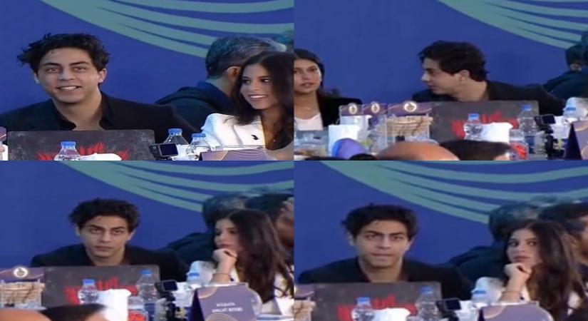 Aryan and Suhana represent Shah Rukh Khan, join Kolkata Knight Riders at IPL.(photo:IPL/Not for sale)