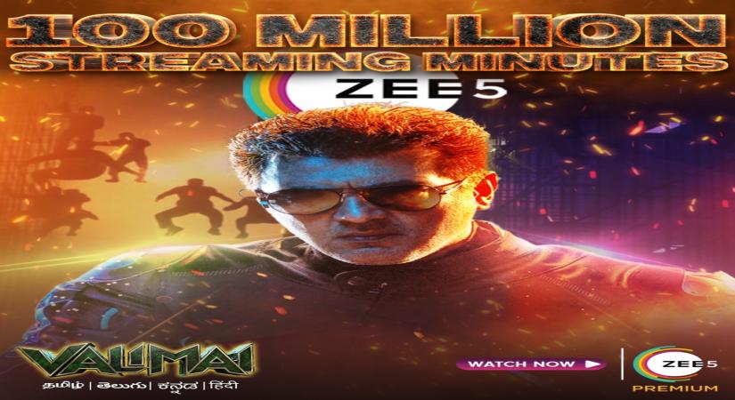 'Valimai' takes impressive opening on OTT; Garners a 100 million streaming minutes!.
